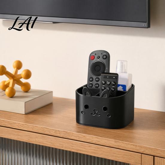 3D Printed Storage Container Remote Control Holder Animal Design Box Desk Organizer for Desk 4-Compartments TV Caddy Desktop