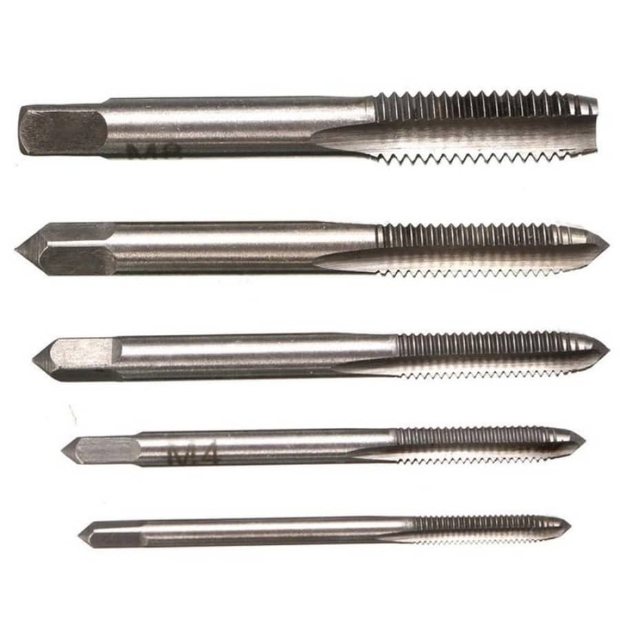 5PCS/Set M3 M4 M5 M6 M8 Machine Spiral Point Straight Fluted Screw Thread Metric Plug Hand Tap Drill