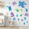 1 Sheet Cute Turtle Bathroom Decor - Self-Adhesive Toilet Lid Sticker, Fun Marine-Themed Wall & Door Decor Decals