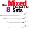 MNFT 9Set Anti Winding Coated Line Carp Rig Fishing Hook Hand Tied Terminal Tackle Made Hair Combi Rig Hook Ready