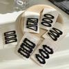 3Pcs/lot Black Geometric Hair Clip BB Hairpins Barrettes Styling Tools Headbands for Women Hairgrips Hair Styling Accessories