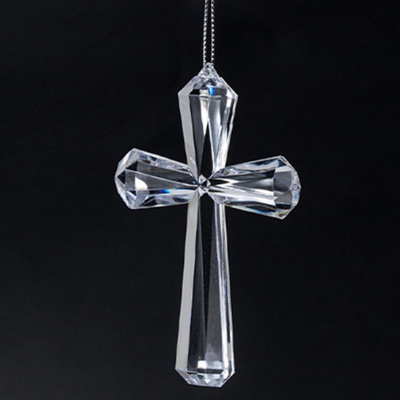 Klare Acryl Weihnachtsdekorationen Weihnachtskugel Elegante Religiöse Dekoration mit Aufhängeseil Winterparty Geschenk