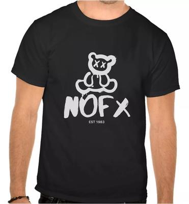 T-SHIRT NERA LOGO MUSICA ROCK NOFX -1165-