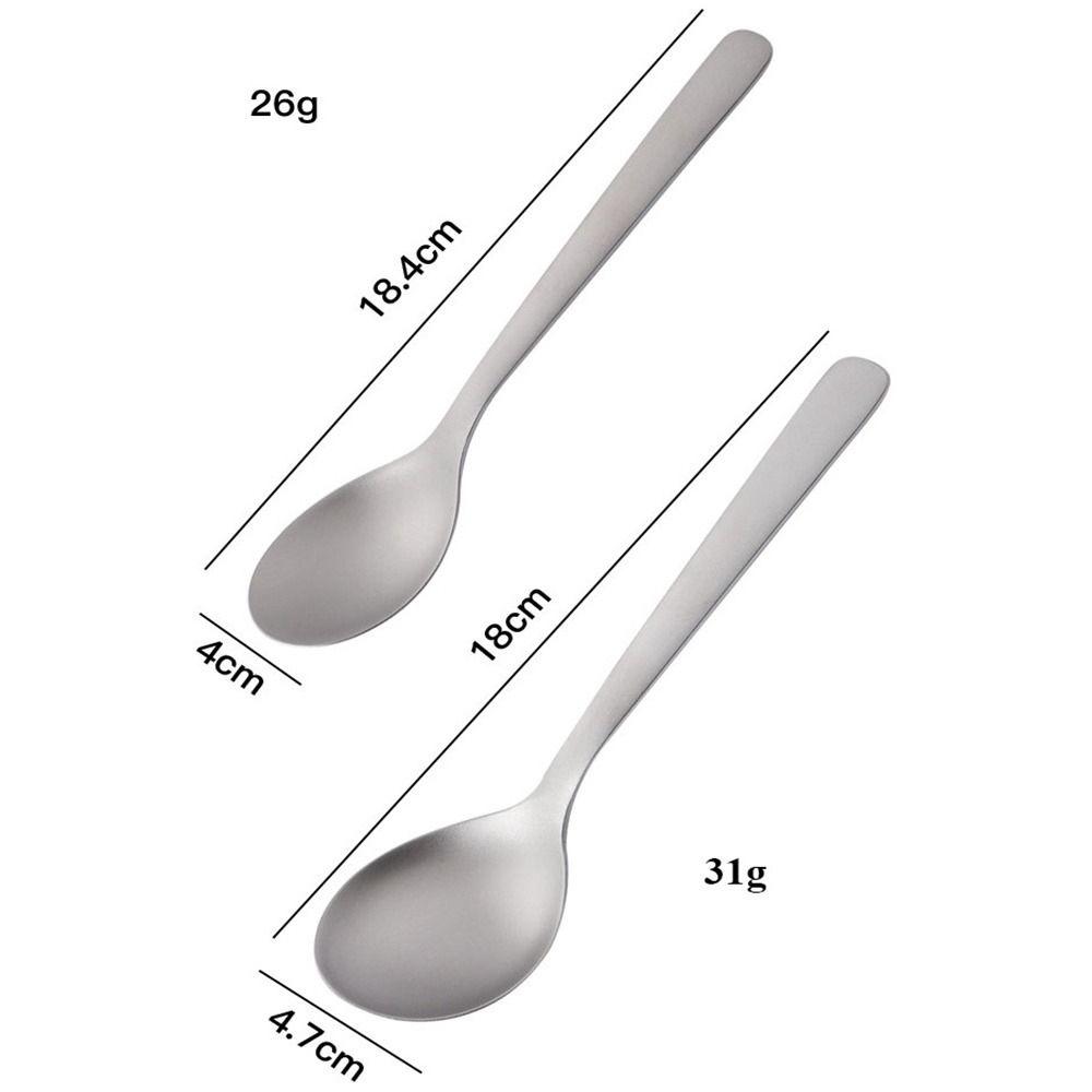 Long Handle Titanium Spoon Environmental Light Titanium Cookware Outdoor Camping Fork  Outdoor Tool