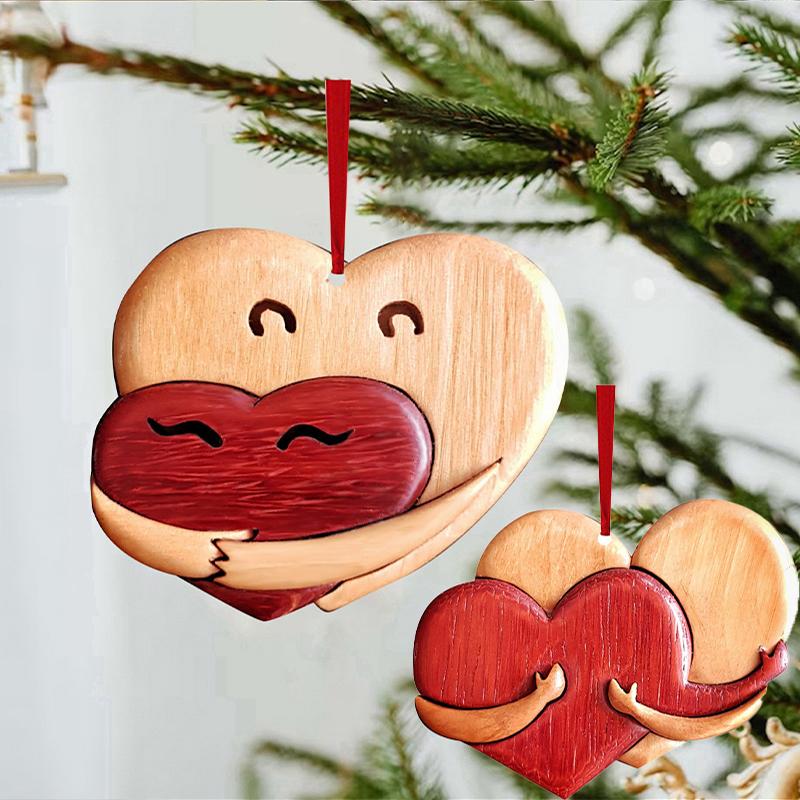 1/4 Pcs Valentine's Day Love Pendant Acrylic 2D Heart-shaped Hanging Decoration Backpack Car Romantic Decor Love Crafts Gift