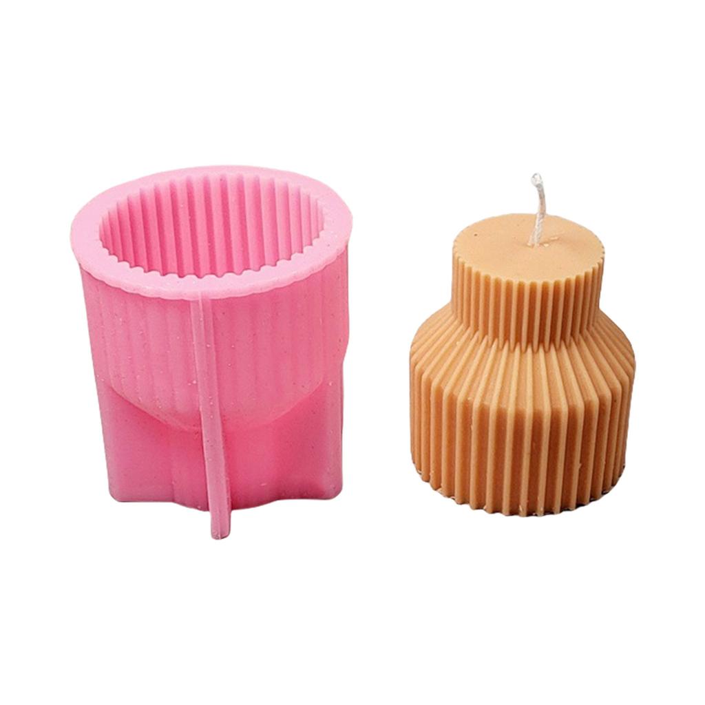 Striped Shape Silicone Candle Molds Soap Making Molds for Epoxy Resin Candle Soap Making Home Decoration Art Craft