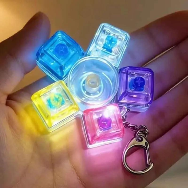 Bestseller Transparent Stress Relief Keyboard Pop It, Luminous Fidget Buttons Toy, Cute Cat Paw Buttons, Party Favors Gifts