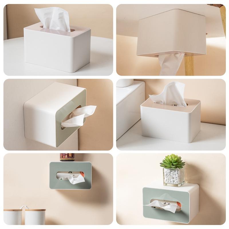 Wall-mounted No-drill Living Room and Bathroom Tissue Box
