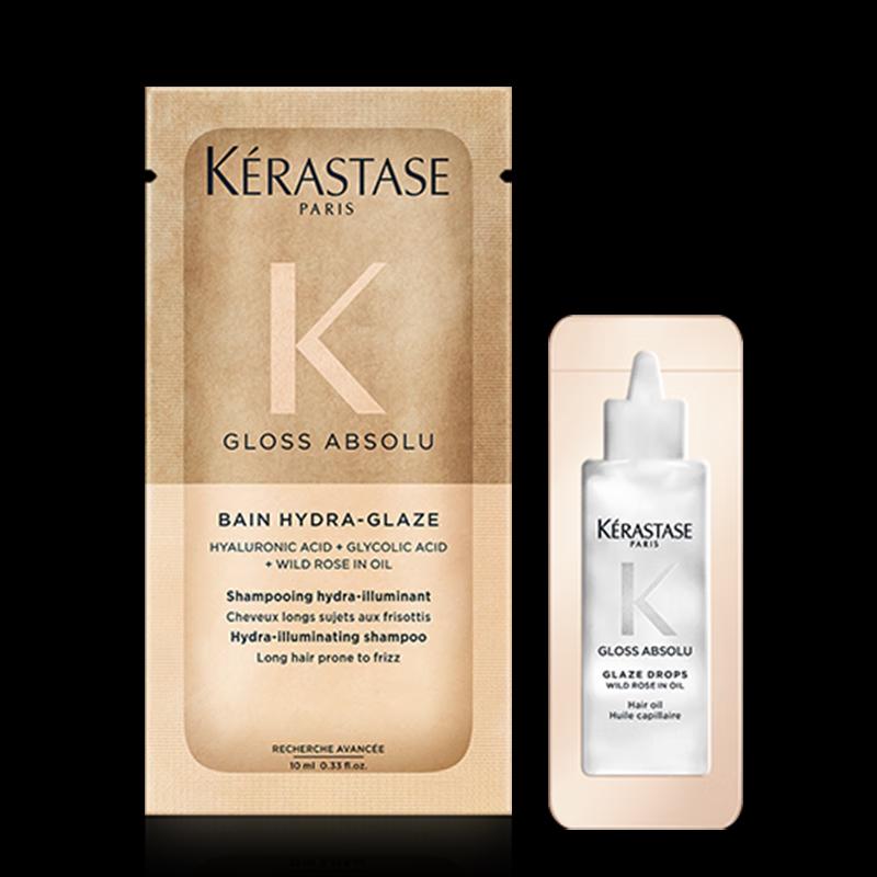 

Kerastase Glaze Rose Hair Oil & Shampoo Trial Set