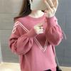 Women's Autumn Korean Style Versatile Crew Neck Loose Sweater Knitwear Short Pullover Base Layer Top