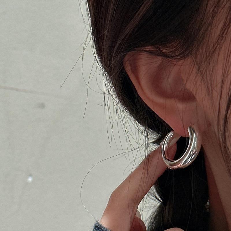 Xiaomi 925 Sterling Silver Vintage Earrings For Women Simple Round Gold Earring Jewelry Prevent Allergy Party Accessories Gift