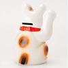 Bílá oválná kočka 5 Pravá ruka přináší peníze Lucky Cat Tokoname Ware No.