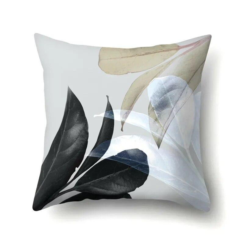 45x45cm Plant Flower and Leaf Printing Series Throw Pillow Cover Sofa Office Seat Car Cushion  Home Decoration
