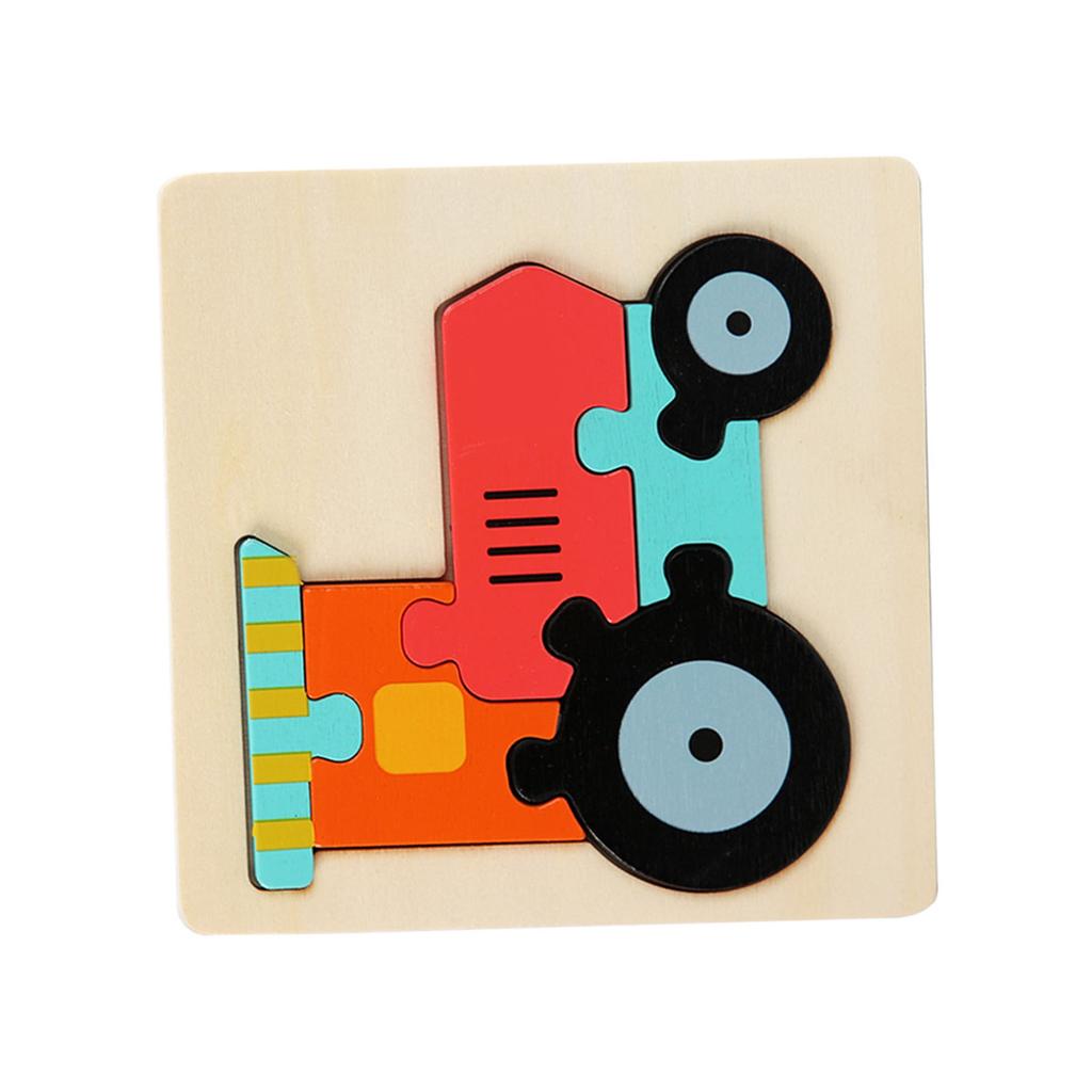 Dřevěné puzzle s vozidly, hračky, puzzle pro rané vzdělávání, interaktivní puzzle pro batolata, vzdělávací