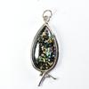 Natural Opal Pendant Multicolor 31.9 Ct 925 Sterling Silver Pear October Birthday Birthstone