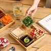Nine-Grid Divided Glass Snack Platter