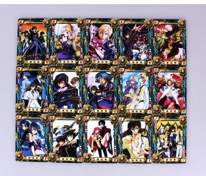 Anime Code Geass Poker Cards Cartoon Accessories