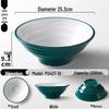 Two-Color Thickened Melamine Noodle Bowl - Large, Threaded Design for Restaurants, Perfect for Noodle Soup, Ramen, and Snail Rice Noodles