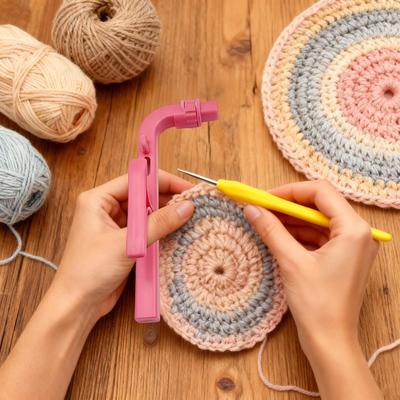 Crochet Hook Ergonomic Knitting Accessories Faster Knitting Yarn Holders Tools for Beginners Professionals Knitters Relaxation