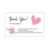 30pcs/pack Pink Thank You Card For Supporting Business Package Decoration "Gorgeous Thanks" Business Card Handmade With Love