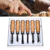 Carving Knife Set with 12mm Chisels and Chisels for Excellent Professional Beechwood Carpentry Wood DIY for Home and Home and Beginners 6-Piece