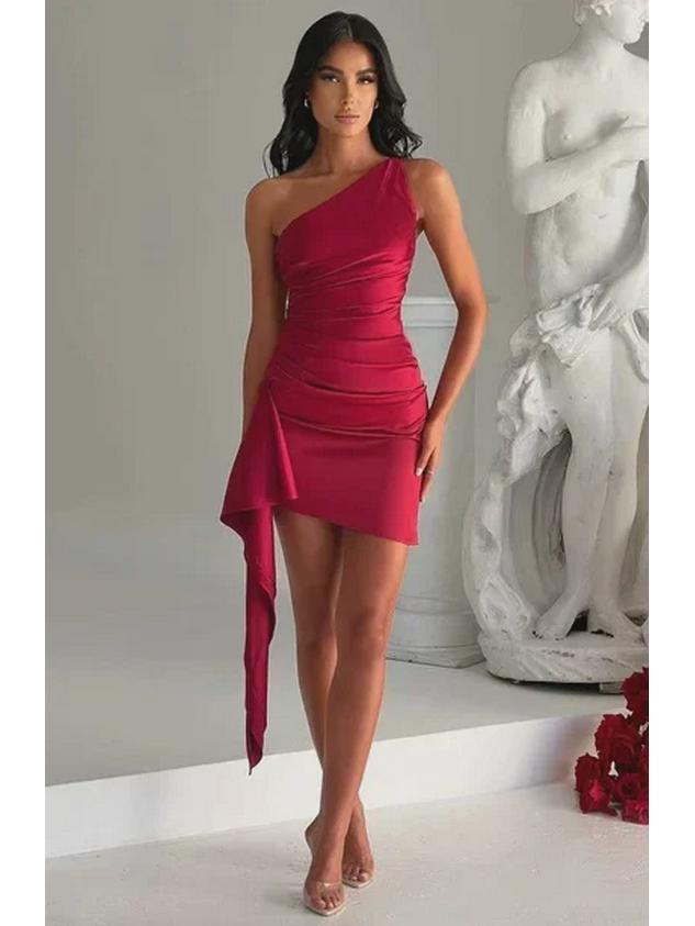 

Женское летнее платье на одно плечо высшего качества — элегантный европейский и американский стиль для шикарных свиданий Small