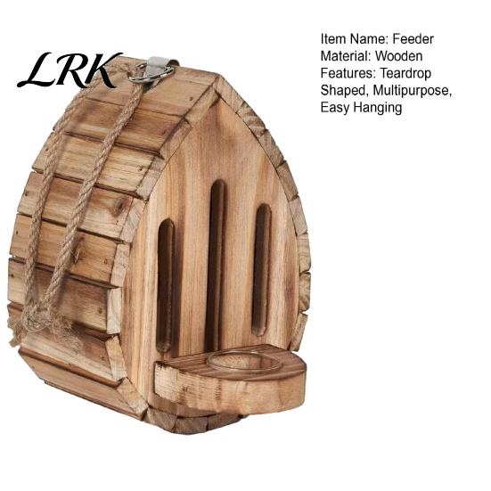 Butterfly Habitat Wooden House And Feeder, Outside Hanging Shelter, Wood Feeder Teardrop Shaped for Garden Decoration Pollinator