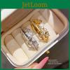 Light Luxury Gold Plated Heart Shape Zircon Open Ring For Women Stylish Hand Jewelry
