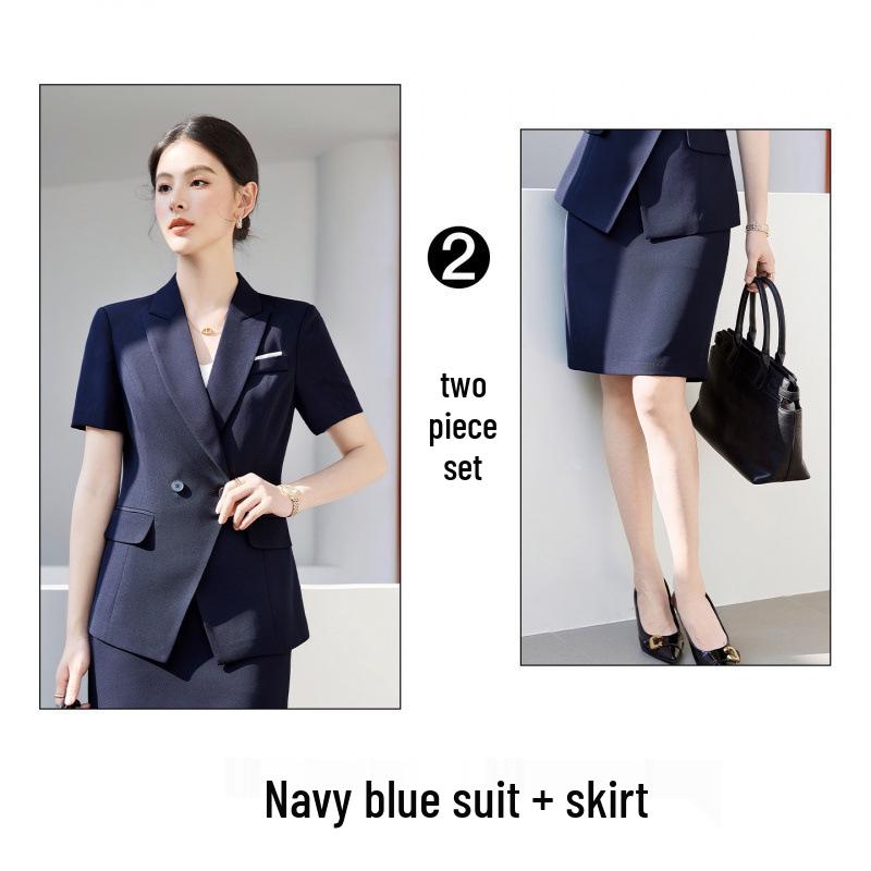 Women's Summer Short-Sleeve Suit for Elegant Professional Look