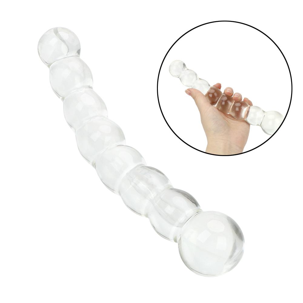 Sex Products 8 Beads Glass Butt Plug Prostate Massager Anal Plug Sex Toys for Women