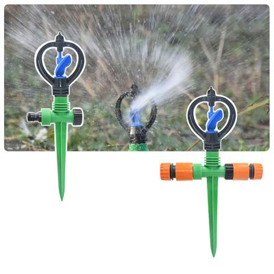 Arroseur rotatif à 360 degrés pour jardin et pelouse, buse d'arrosage rotative automatique avec filetage mâle 1/2" et support