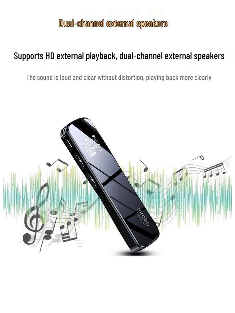 2025 Portable Noise-Canceling Voice Recorder: Long Standby, Student & Professional Use, Converts Speech To Text.