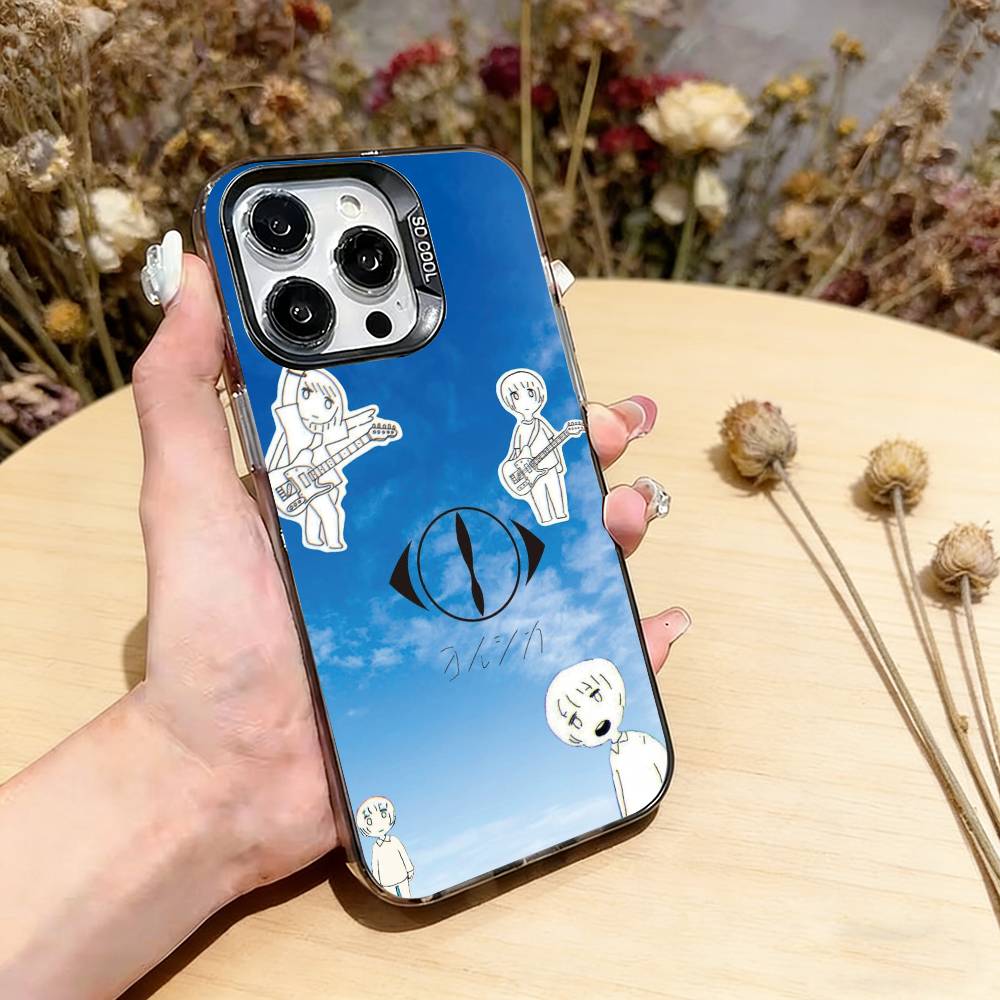 

M-MUSIC Y-Yorushika S-sart Phone Case For iPhone 17,16,15,14,13,12,11 Plus,Pro Max,XS,Colored Silver Plated Inside Cover iPhone12Pro