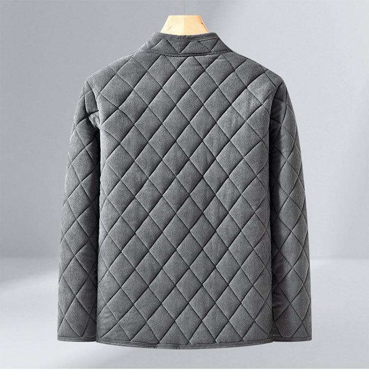 Men's Plus Velvet Warm Winter Jacket: Solid Color, Versatile Cold Protection, Casual Business Style for Middle-Aged Dads