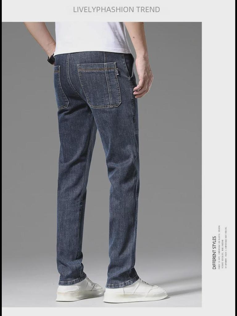 Men's Six-Pocket Stretch Jeans - New Trendy Casual Trousers for Spring & Summer