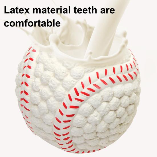 Puppy Teething Sound Ball Interactive Dog Toy Latex Rugby Series Boredom Relief Teeth Cleaning Indoor Outdoor Play Dog Toy Pet Supplies