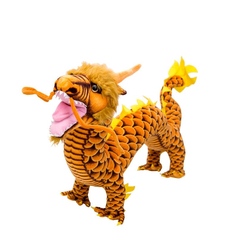 Simulation Dragon Plush Toy Chinese Dragon Doll Doll Doll Children's Zodiac Year of the Dragon Mascot Ornament