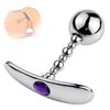 Metal Anal Plug Stainless Steel Anal Plug Crystal Jewelry Round Butt Plug Stimulator Sex Toy Dildo for Adult Massage of Prostate