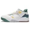 Li Ning Abrasion Resistant Low Top Vintage Basketball Shoes Women's White Green AGBS032-2