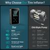 18000mAh Car Tire Inflator With LED Emergency Lights Portable Air Compressor Tire High-Pressure Pump With LED Display With Touch Screen