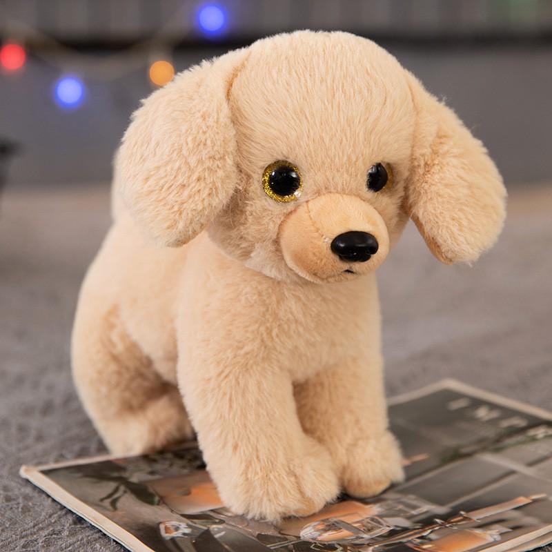 Realistic Plush Cat Dog Toys Kids Adults Soft Stuffed Animal Decorative Figurine 22cm PP Cotton Filled