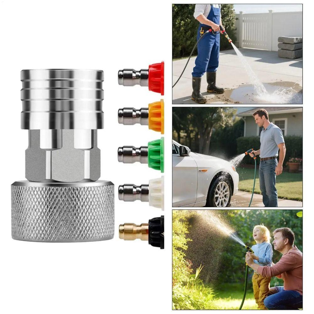 Multiple Degree Pressure Washer Nozzle Stainless Steel Spray Nozzle Tips  Garden Washing