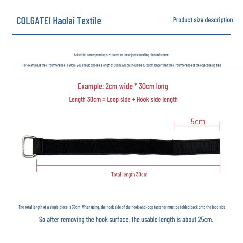 Nylon Hook & Loop Adjustable Cargo Strapping with Plastic Buckle