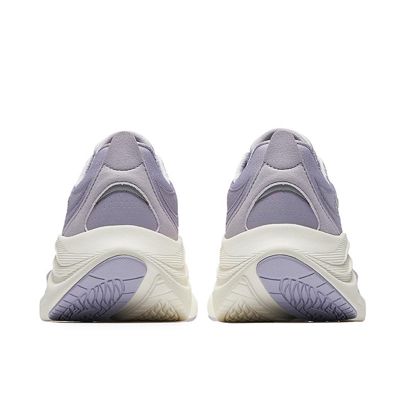 New Anta Rebound Height Increasing Lightweight Breathable Low-Top Casual Running Shoes Women's White Purple 922515517-3