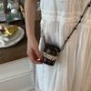 All-match Cloth Ethnic Style Crossbody Bag Coconut Shell Retro Handmade Weave Bag Geometric Handbag Bohemian Shoulder Bag Women