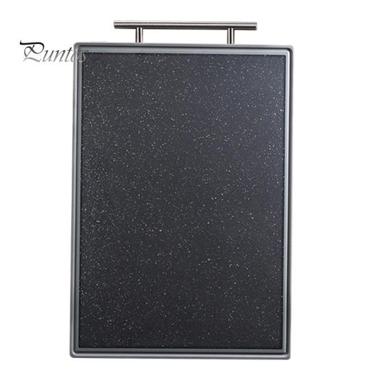 

Разделочная доска из нержавеющей стали с глубоким отделением для сока, двухсторонняя многофункциональная разделочная доска, легко моющийся кухонный инструмент