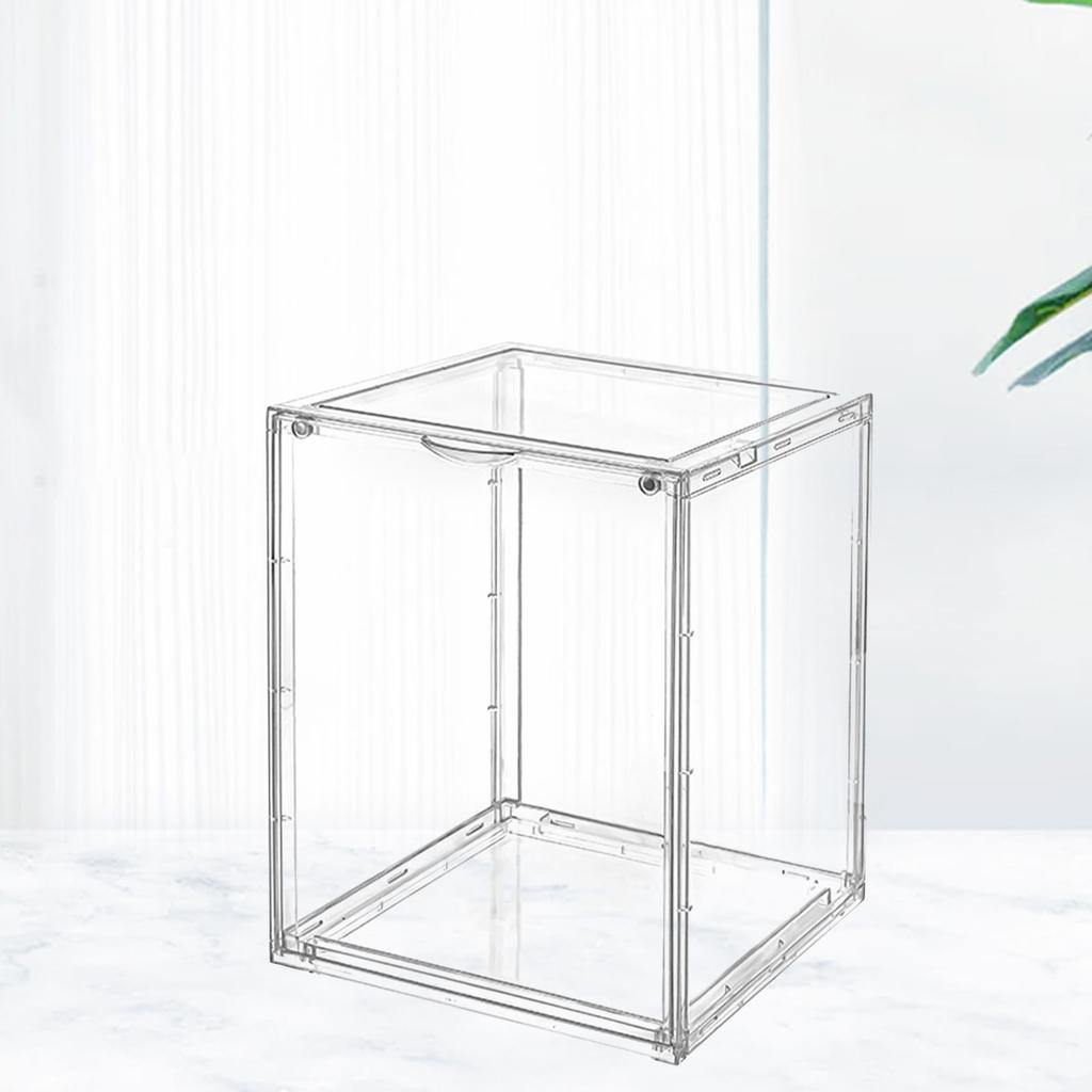 Doll Display Case Dust Proof Large Capacity Magnetic Protective Doll Storage Showcase for