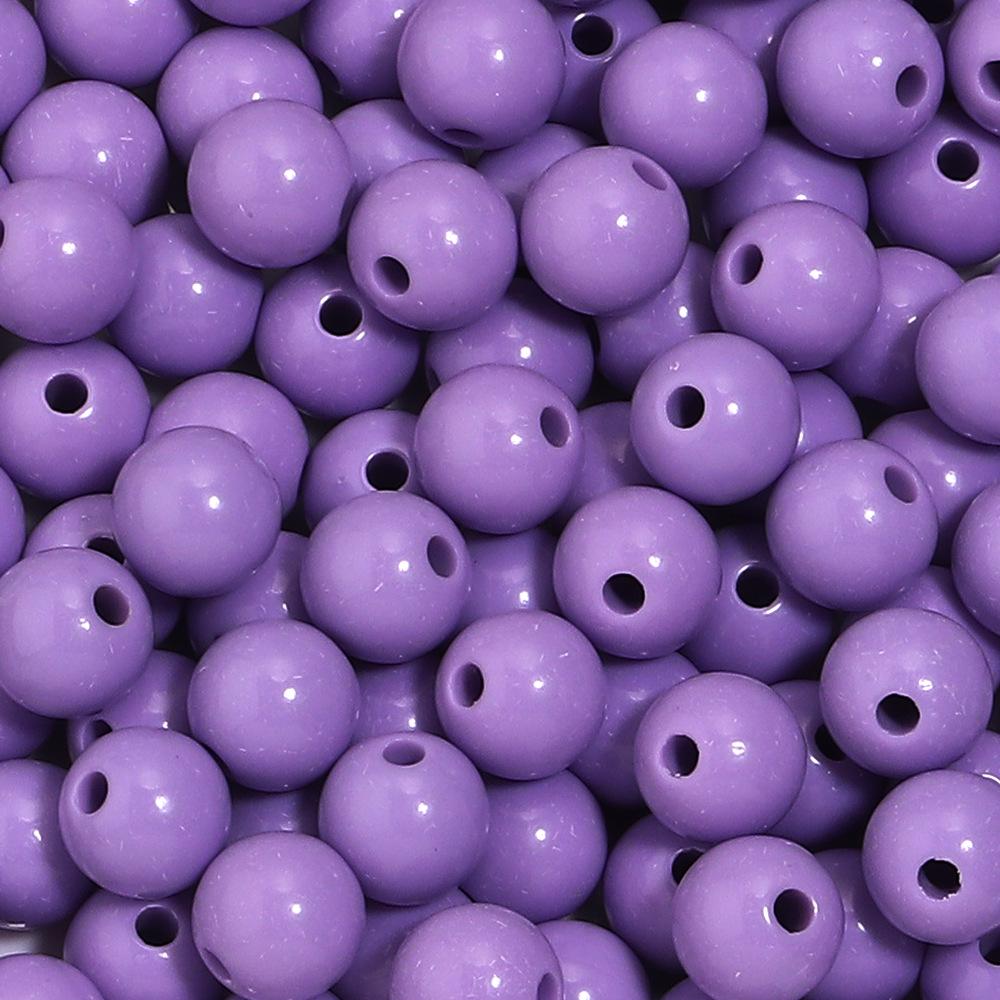 Akrylové Vánoční Série Jednobarevné Kulaté Korálky pro DIY Řetízky na Mobilní Telefon