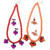 Beaded Halloween Jewelry Sets Acrylic Choker Necklace Earring Set  Beach Vacation Accessories