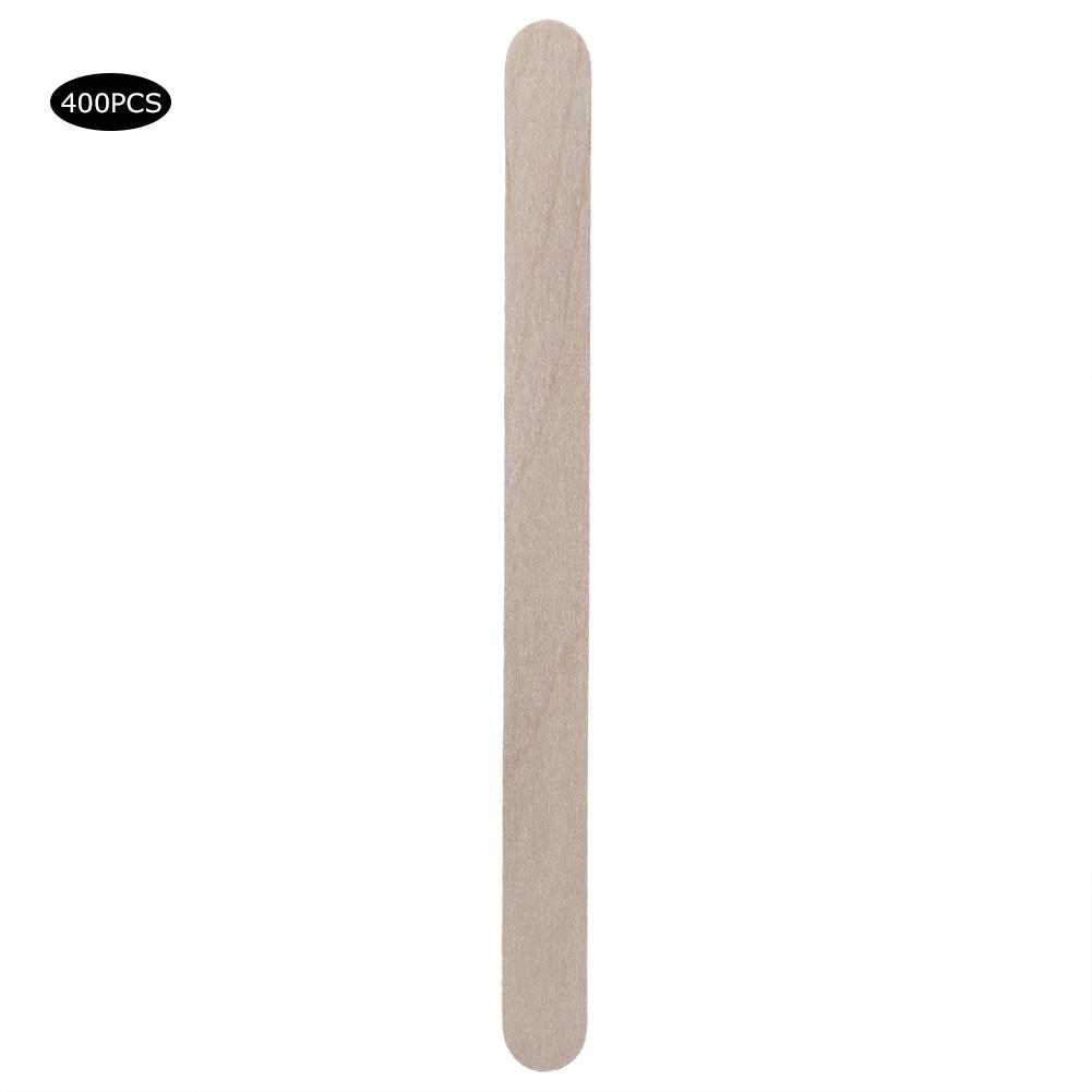 400Pcs Ice Cream Sticks Natural Wood Craft Sticks DIY Ice Bar Stick Kitchen Supplies